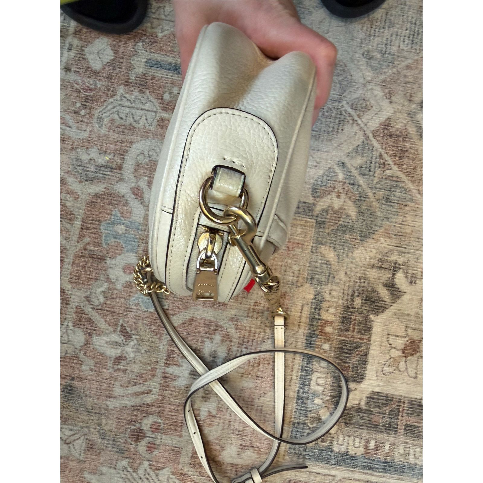 Coach Coach Isla Pebbled Leather Crossbody Chalk Ivory Gold Chain Size ONE SIZE - 8 Thumbnail