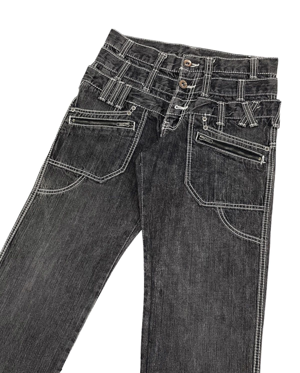 image of Ppfm Backrush Japan Triple Waist Jeans in Black, Men's (Size 30)