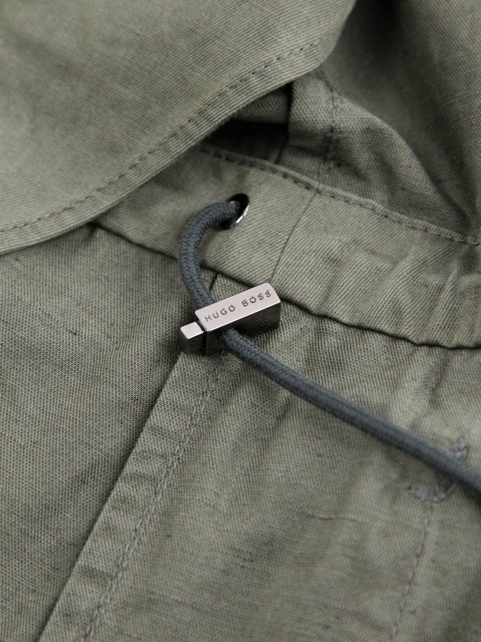Hugo Boss HUGO BOSS Khaki jacket made of linen and cotton Size US XL / EU 56 / 4 - 8 Thumbnail