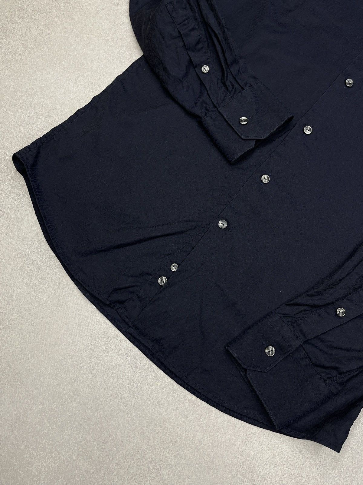 Versace × Versace Jeans Couture × Vintage Mens Versace Collection Navy Shirt Monogram Y2K Luxury Size US M / EU 48-50 / 2 - 5 Thumbnail