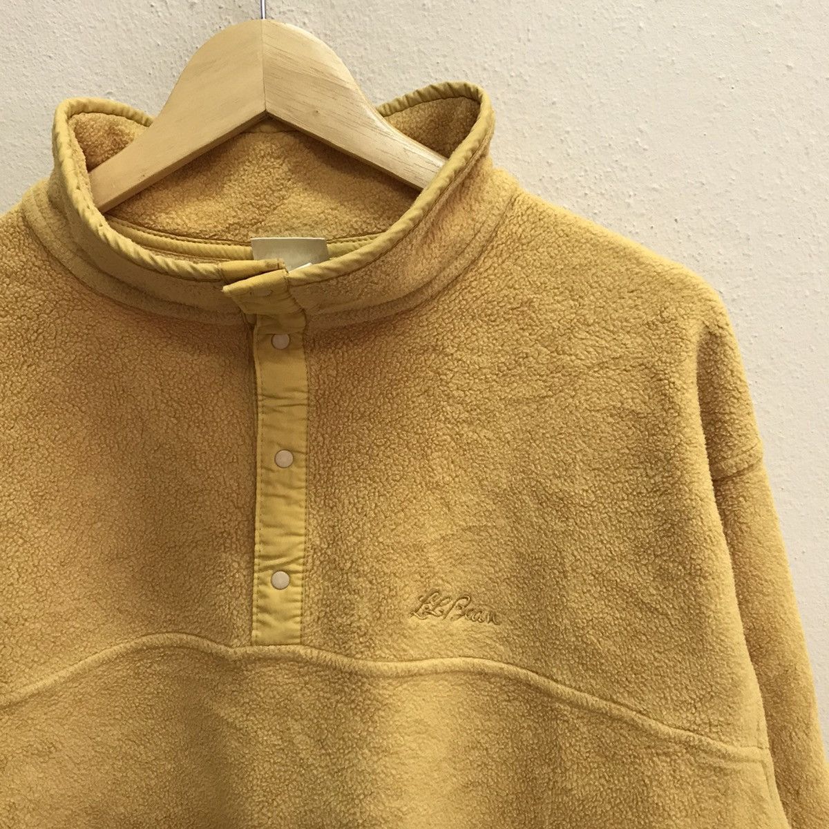 L.L. Bean × Vintage Vintage L.L Bean Half Button Fleece Satin Jacket Size US L / EU 52-54 / 3 - 13 Thumbnail