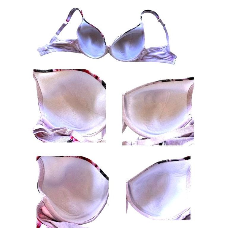 Other Cacique Bra 40D Floral Roses White Pink Black Lightly Lined Size S / US 4 / IT 40 - 11 Thumbnail