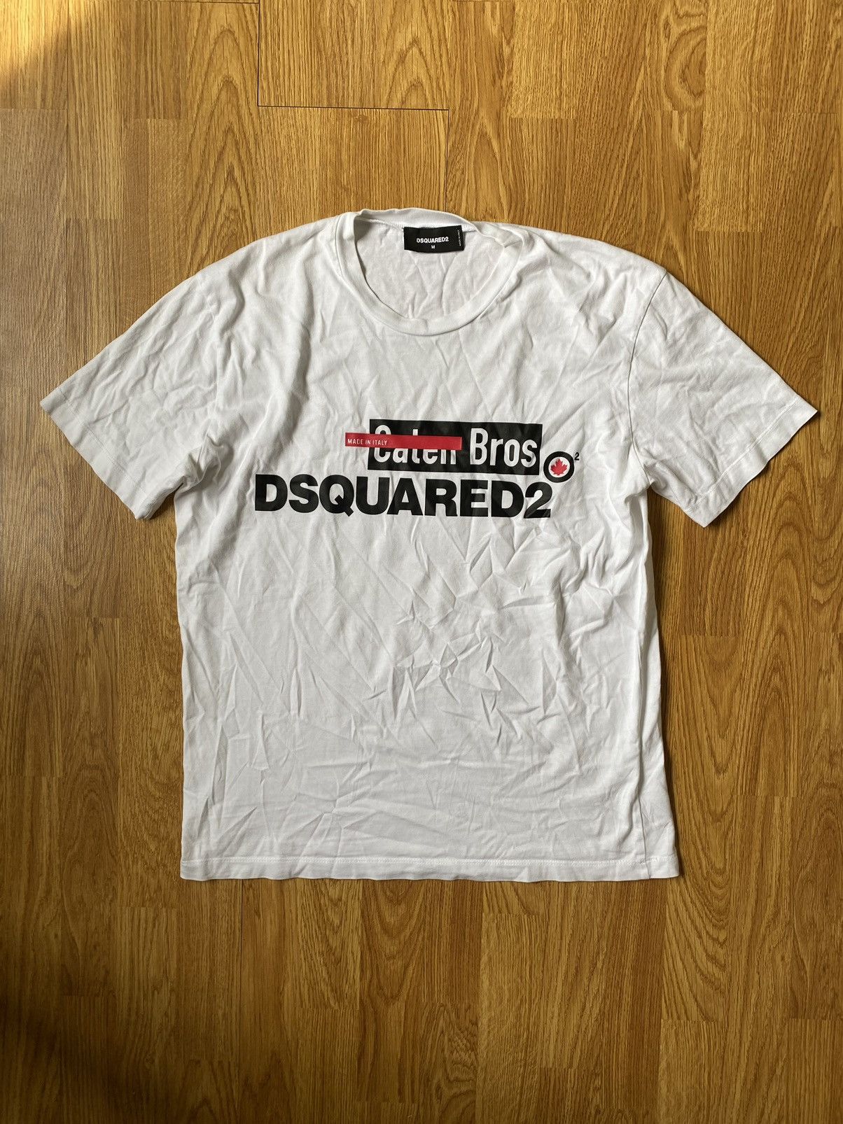 Dsquared2 DSQUARED2 Mens Logo Print Crewneck White T-shirt Size Medium Size US M / EU 48-50 / 2 - 1 Thumbnail