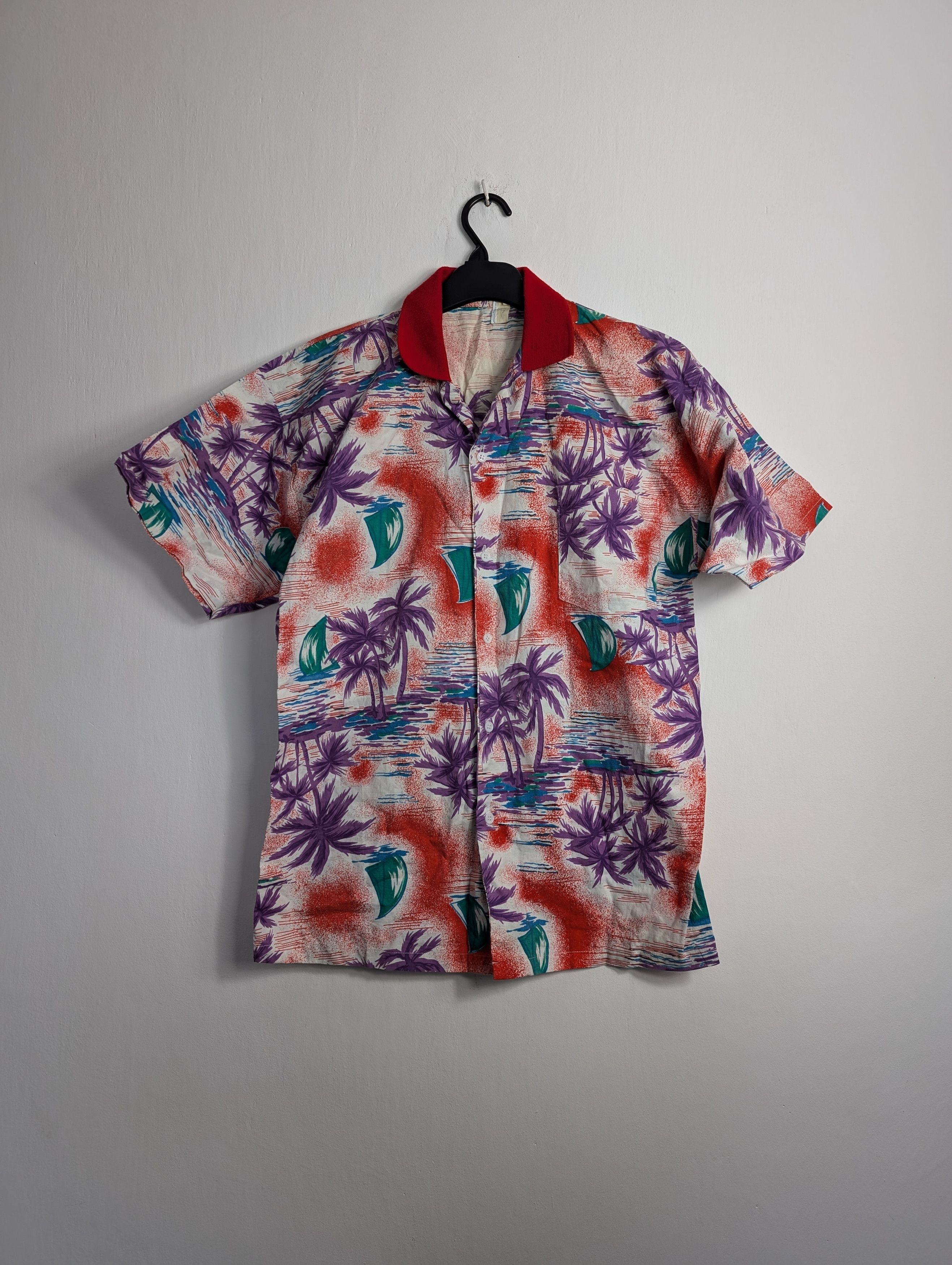 Vintage Vintage Y2K Hawaiian Shirt - Summer Floral Palm Tree Print Size US L / EU 52-54 / 3 - 1 Thumbnail
