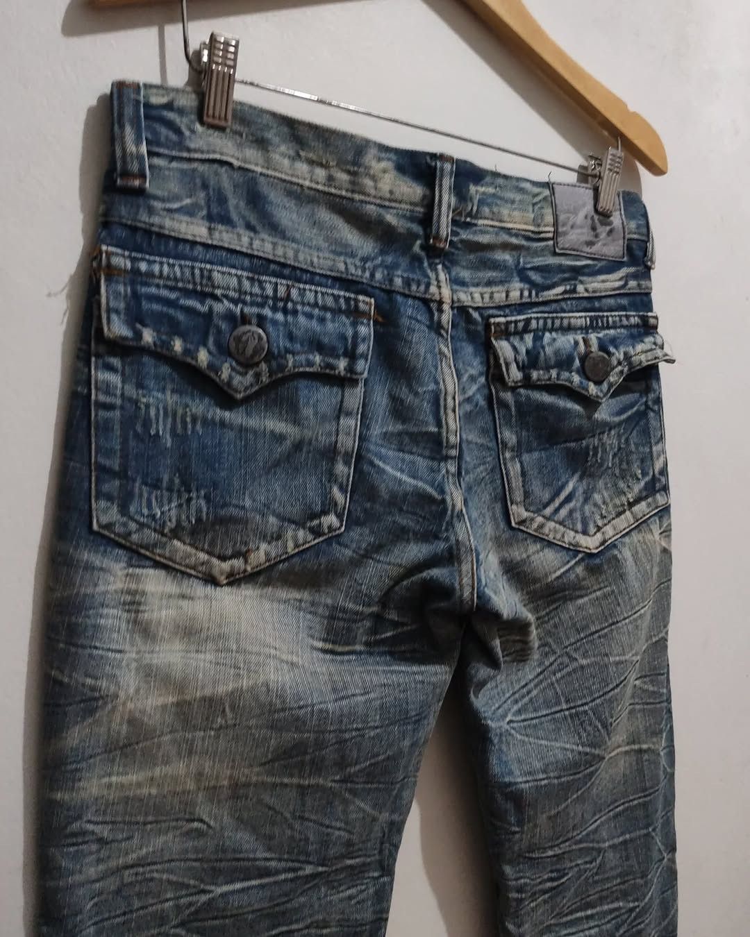GOSTAR DE FUGA × Le Grande Bleu (L.G.B.) × Tornado Mart Alcapone Faded Distressed Flaire if6was9 LGB style Size US 33 - 6 Thumbnail