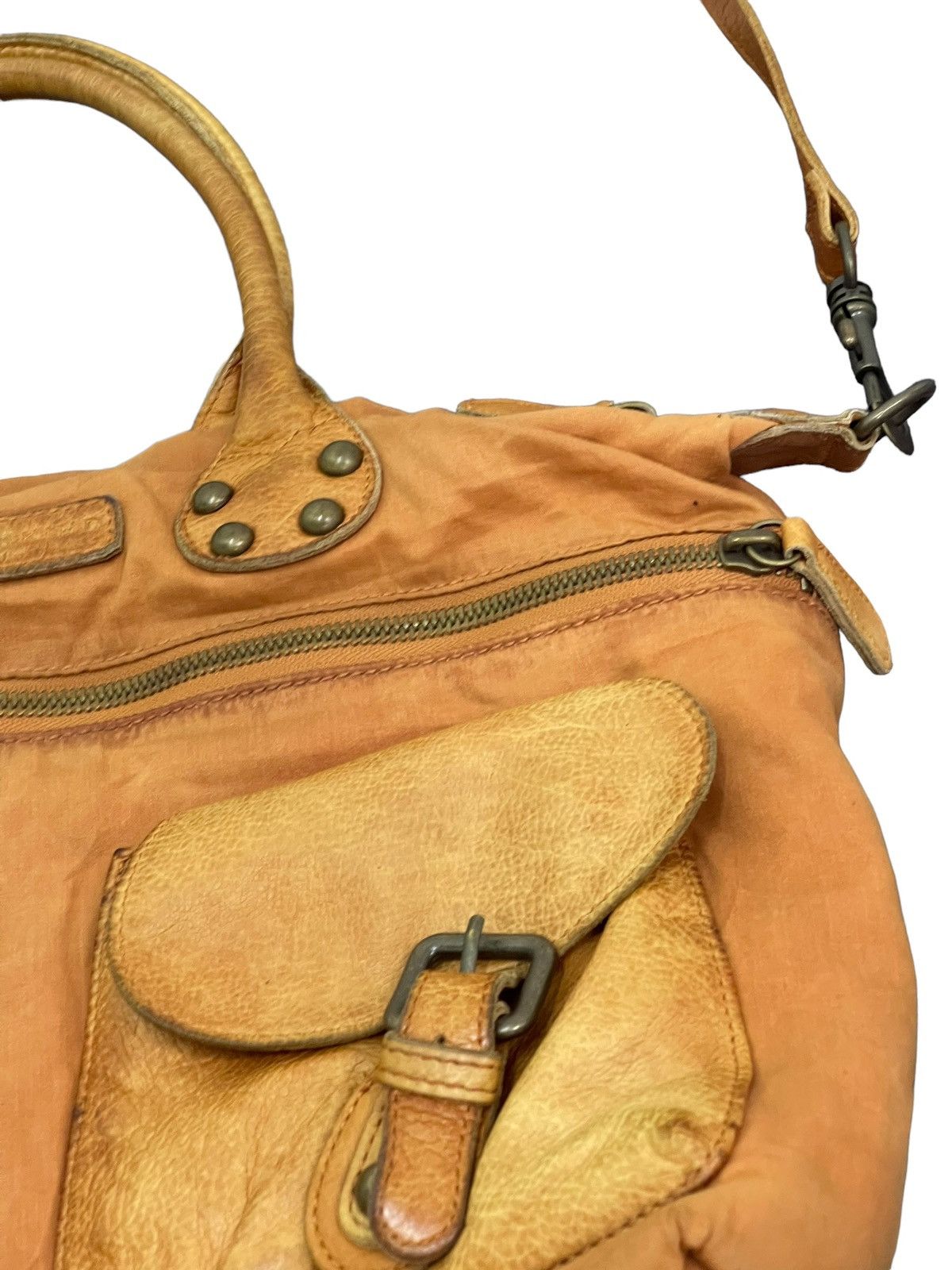 Genuine Leather Leather Cotton Patina Vtg Liebeskind Berlin Tote Bag 3🟩 Size ONE SIZE - 9 Thumbnail