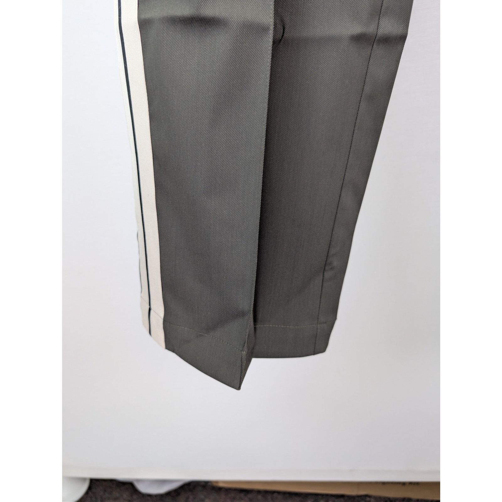 Palm Angels o1rshd1 Classic Logo Wool Track Pants in Military/Off-White Size US 32 / EU 48 - 8 Thumbnail