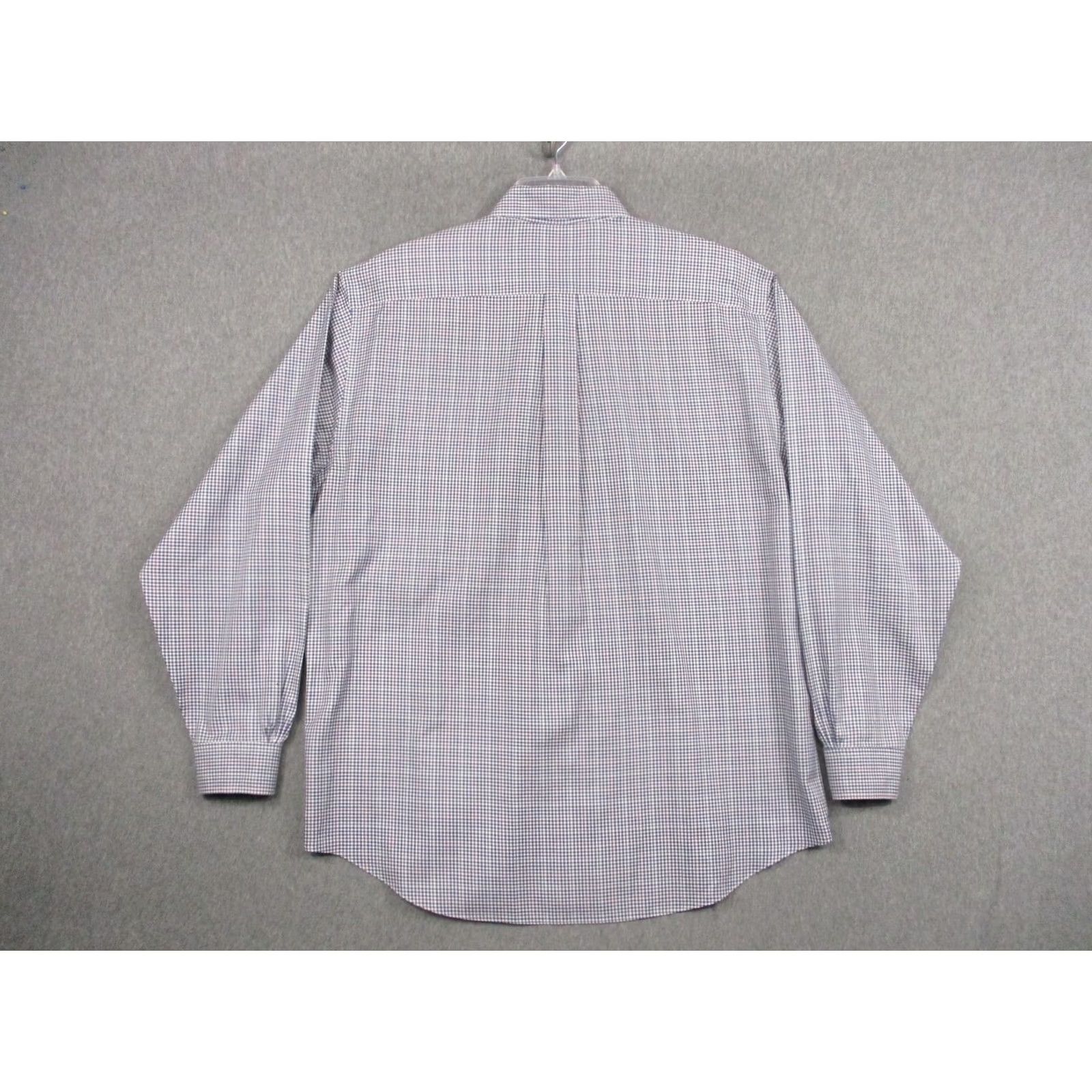 Brooks Brothers Brooks Brothers Shirt Mens Large Blue Red Check Non-Iron Cotton Long Sleeve Size US L / EU 52-54 / 3 - 6 Thumbnail