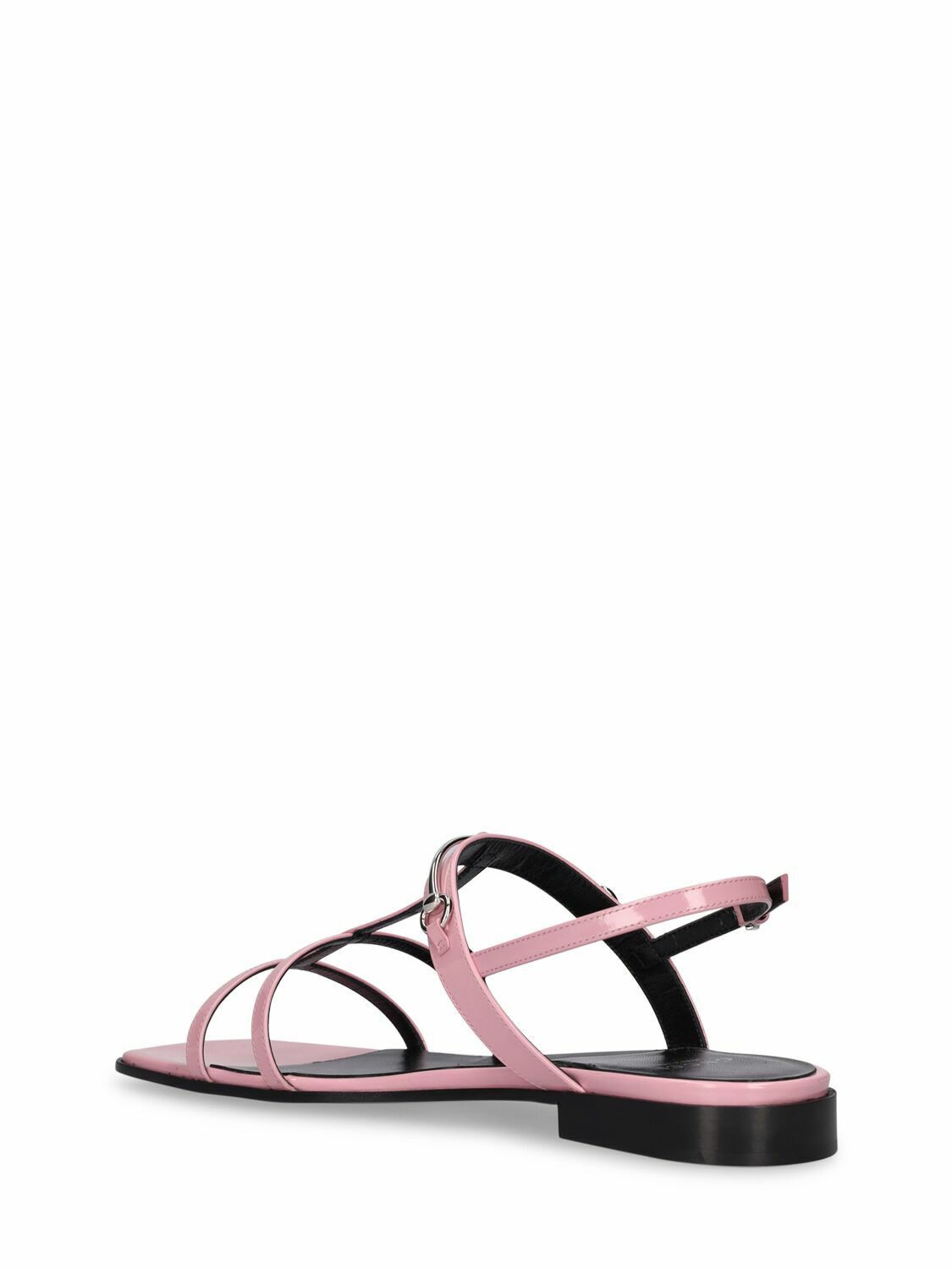 Gucci o1s1wg110425 Slim Horsebit Flat Sandals in Pink Size US 10.5 / IT 40.5 - 3 Thumbnail