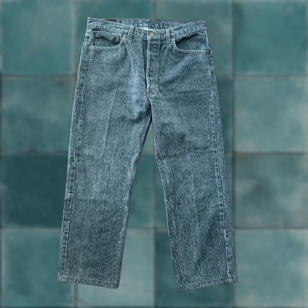 Levi's VINTAGE Levis Jeans 90s Straight Leg XX USA 36x30 32x26 Black Wash Size US 32 / EU 48 - 1 Thumbnail