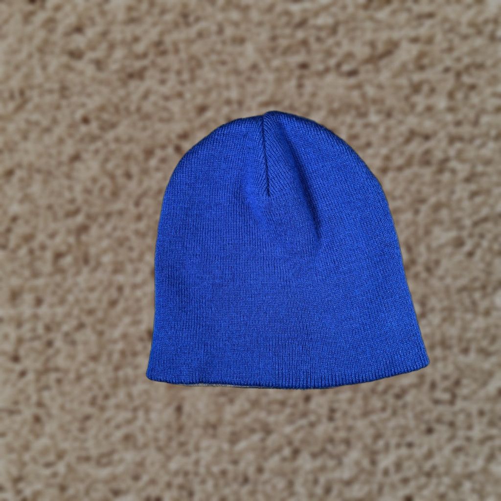 Walmart Walmart Beanie Hat Unisex Adults One Size Blue Knit 100% Polyester Ski Theme Beanie Size ONE SIZE - 1 Thumbnail