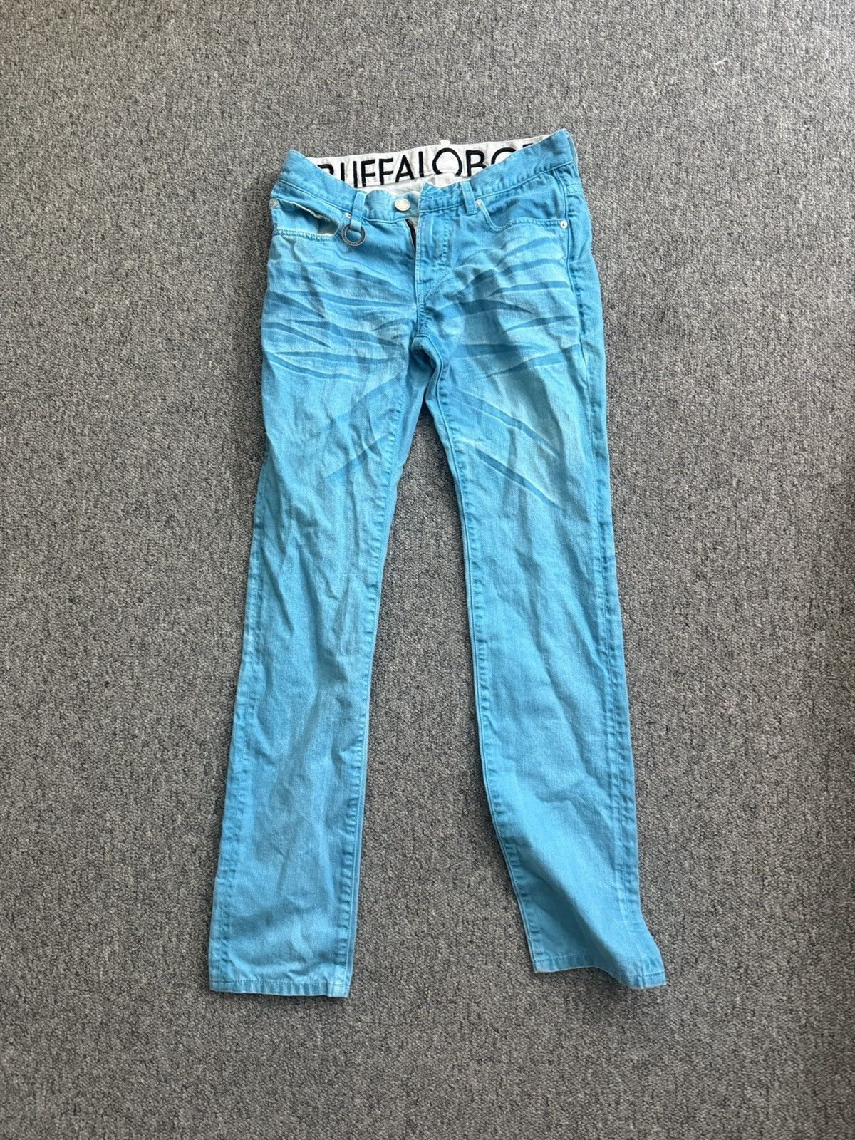 BUFFALO BOBS × Designer × Japanese Brand Brushed Blue Denim Size US 29 - 1 Thumbnail