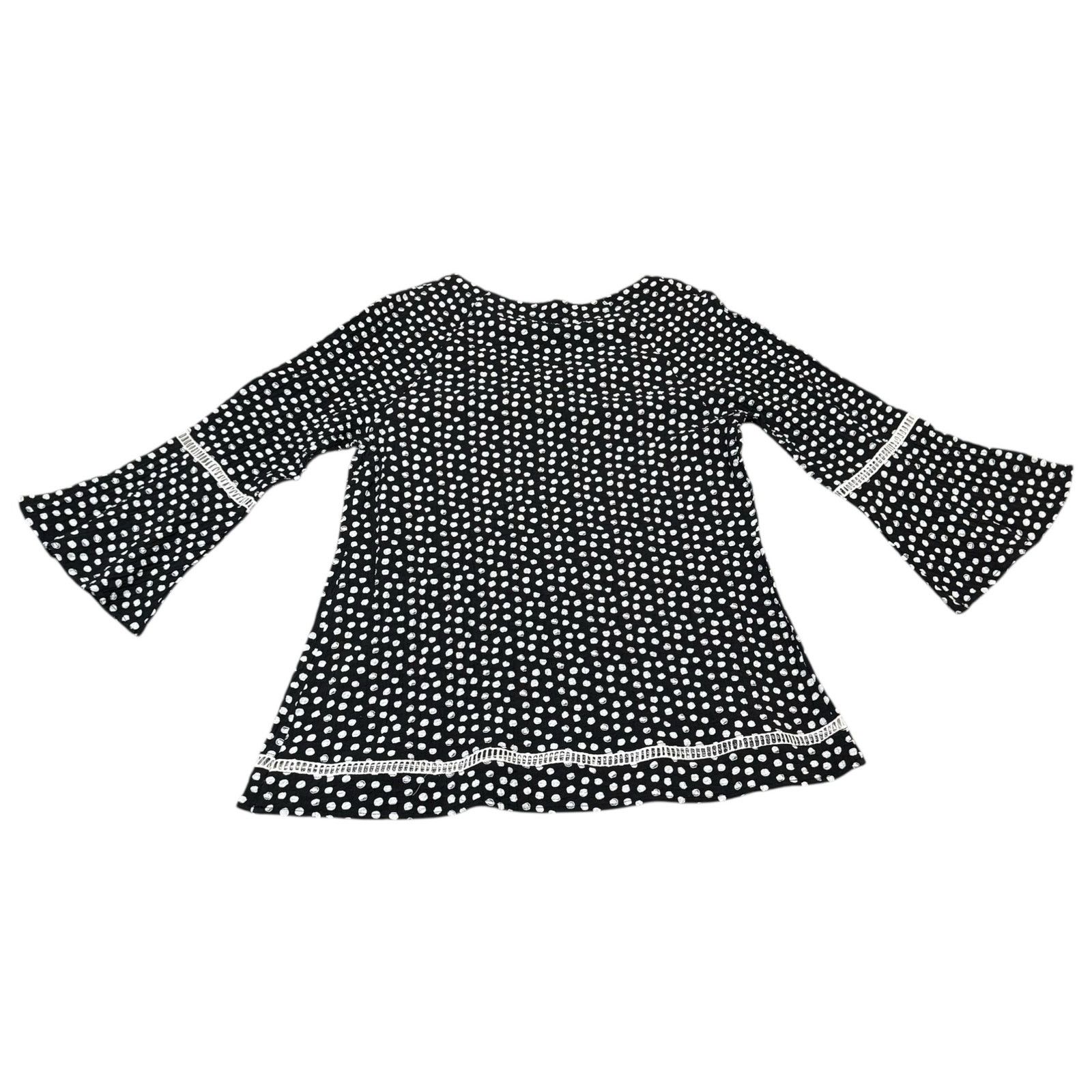 Other NEW Peck & Peck Blouse Top Crinkle Texture Black White Small Size S / US 4 / IT 40 - 10 Thumbnail