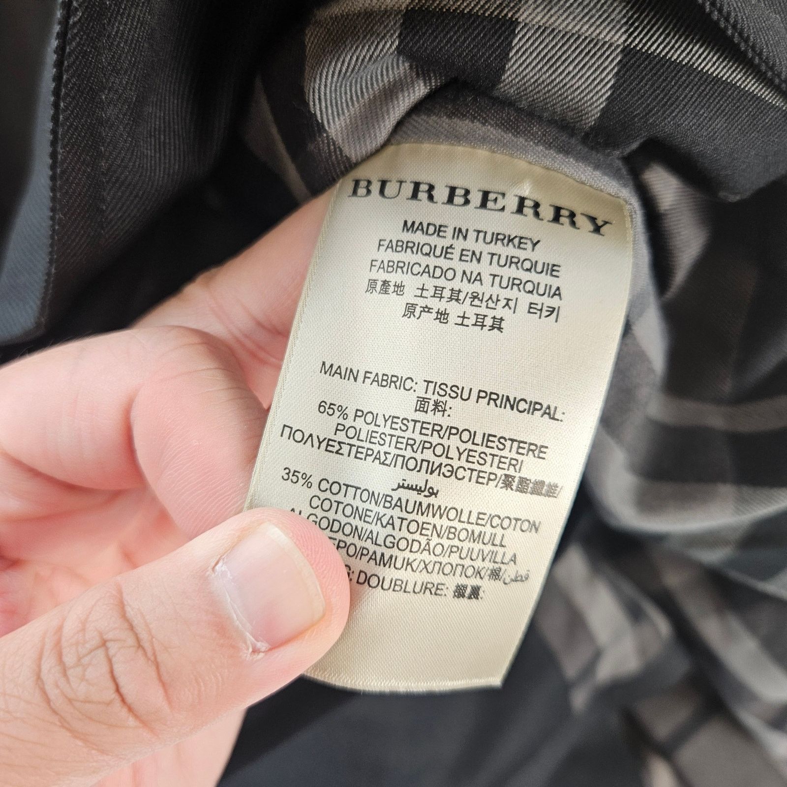 Burberry BURBERRYS MEN'S 46 BLACK TRENCH COAT DOUBLE BREASTED W COVER Size US S / EU 44-46 / 1 - 7 Thumbnail