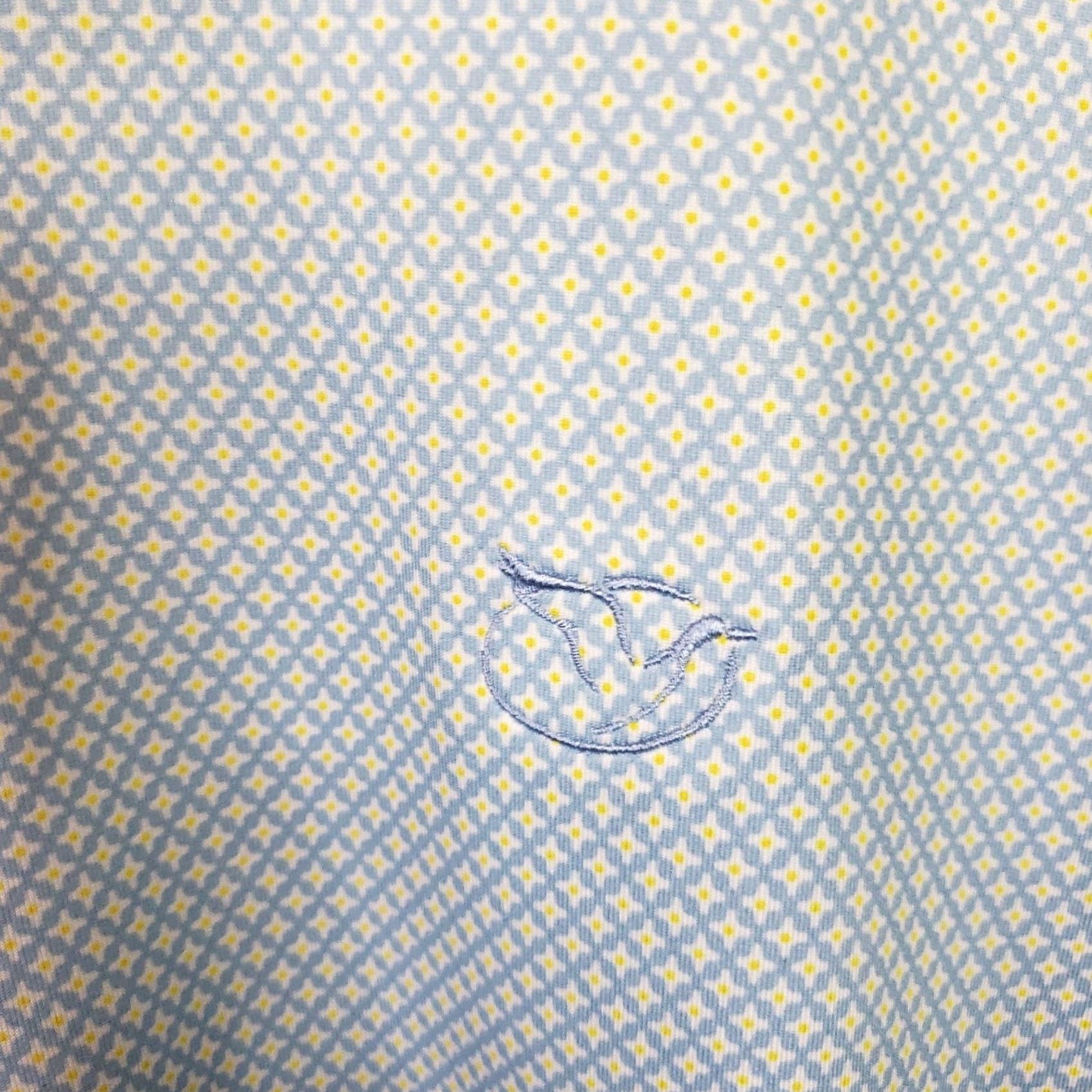 Footjoy FootJoy Short Sleeve Polo Shirt Mens XL Blue Yellow Geometric Button-Down Collared Logo Embroidered Moisture Wicking Regular Fit Golf Polo FJ Size US XL / EU 56 / 4 - 5 Thumbnail