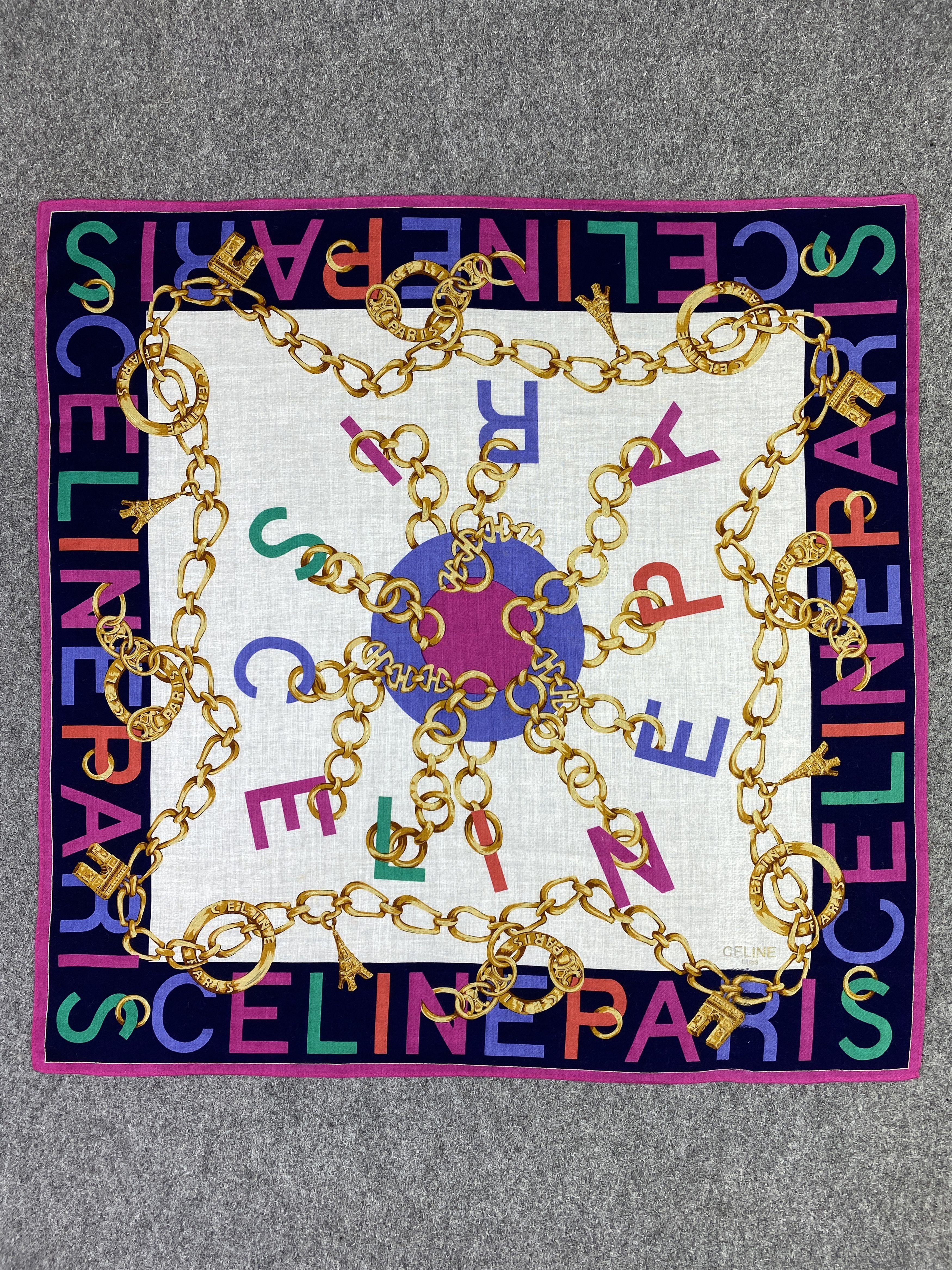 Celine Vintage Celine Handkerchief / Neckerchief KT0133 Size ONE SIZE - 4 Thumbnail