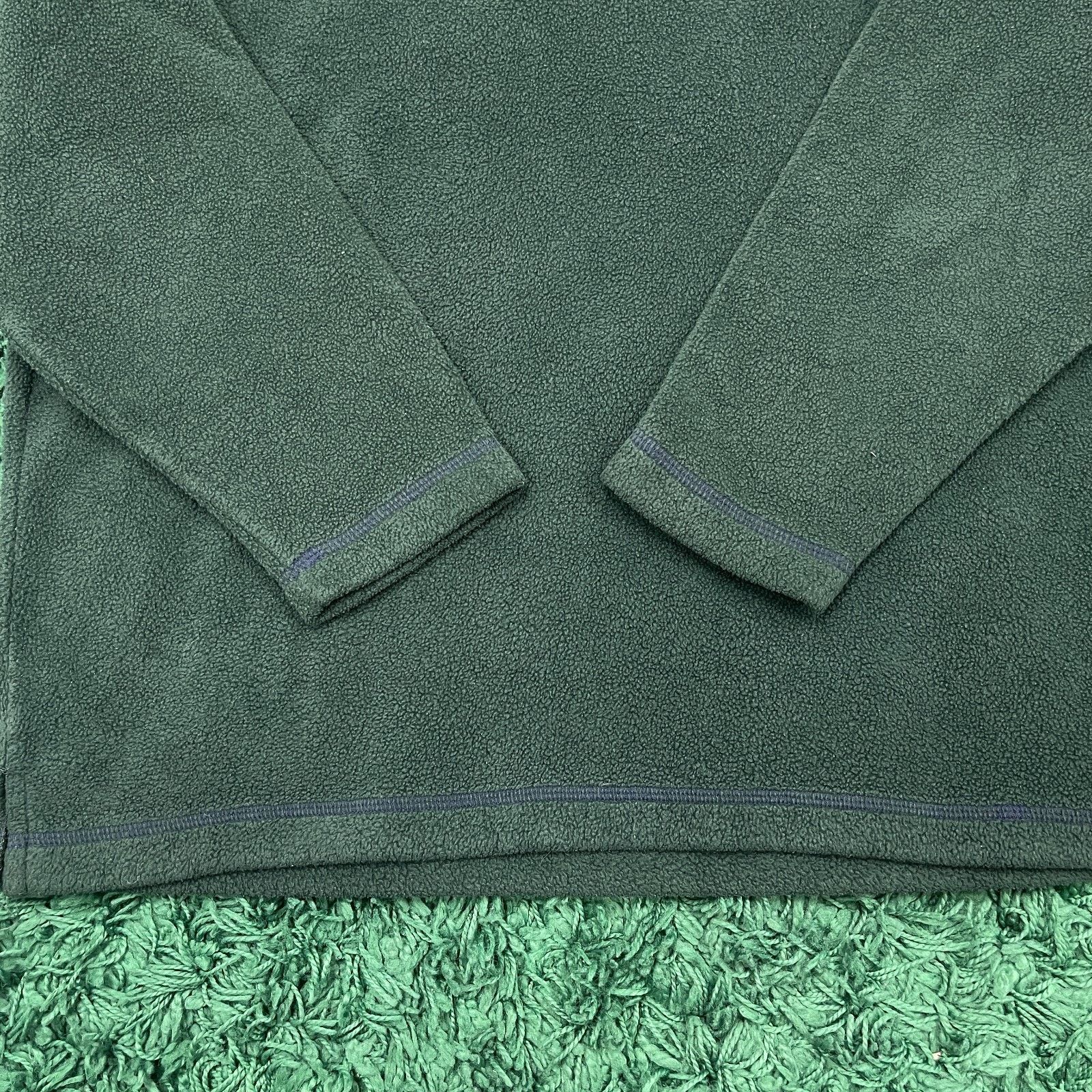 Old Navy Vintage Old Navy Fleece V Neck Green Sweater Pullover Size L / US 10 / IT 46 - 4 Thumbnail