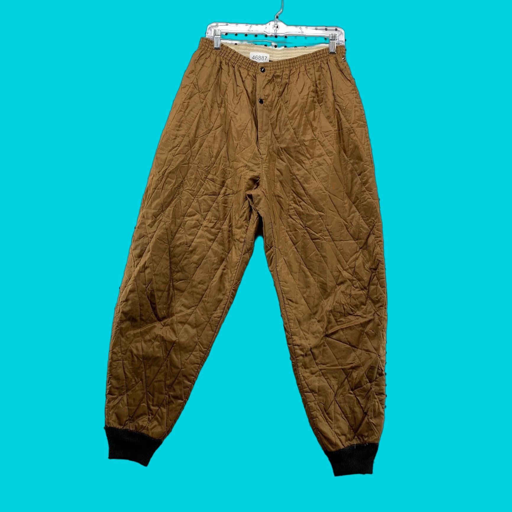Vintage VINTAGE Quilted Insulated Hunting Pants Mens Medium Brown Outdoor Hunt 34X28 Size US 33 - 1 Thumbnail