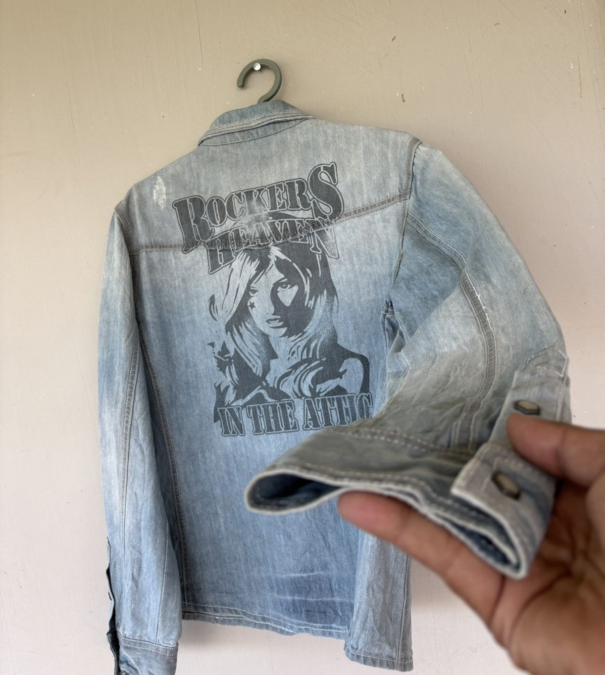 In The Attic Vintage In The Attic Rockers Heaven Denim Jacket Style Size US L / EU 52-54 / 3 - 11 Thumbnail