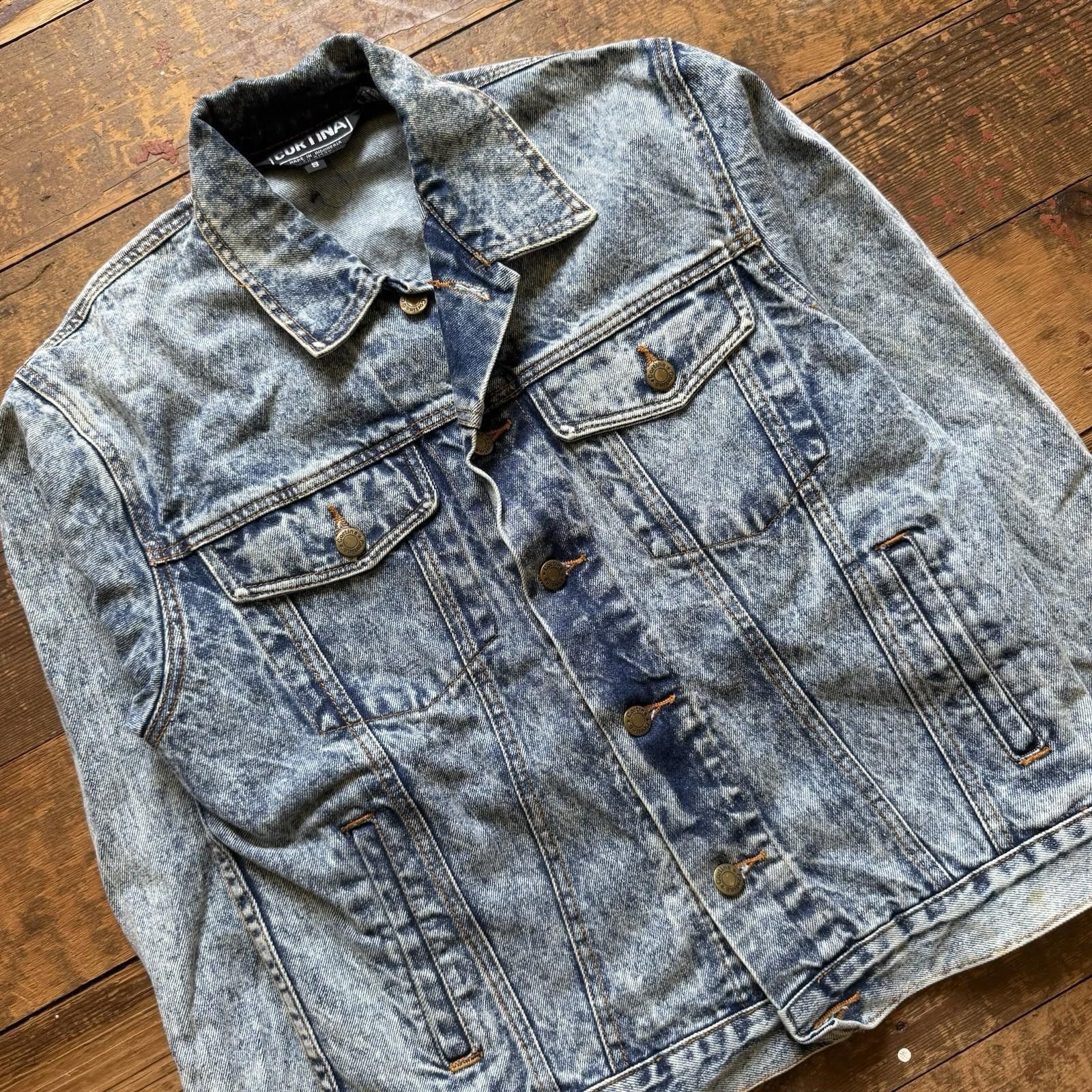 Cortina Vintage Acid Wash Distressed Denim Jean Jacket Coat Cortina Size US S / EU 44-46 / 1 - 2 Thumbnail