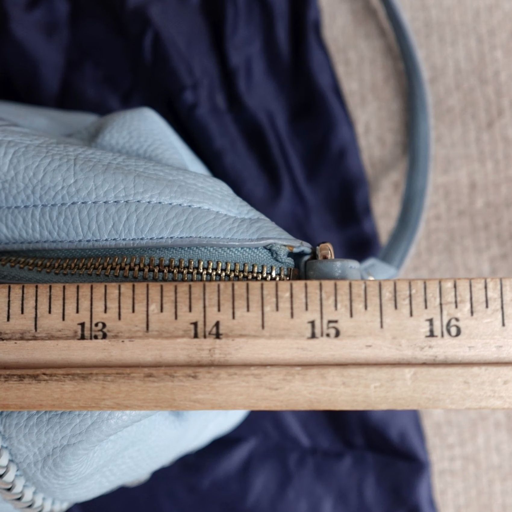 Cole Haan Cole Haan Womens Bag Crossbody Blue Leather Purse Lined Medium Size ONE SIZE - 6 Thumbnail