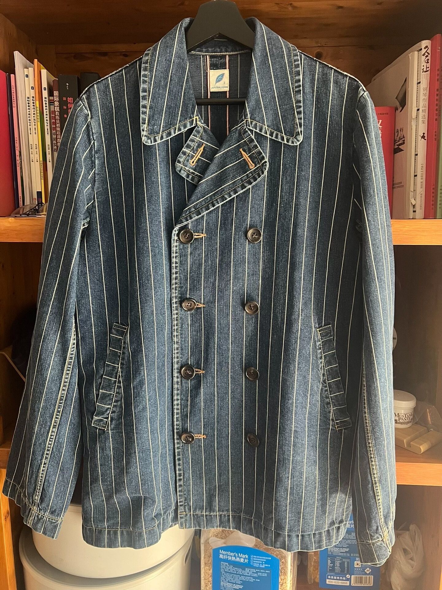 Oldblue Co. Pure Blue Japan Indigo Denim Double-Breasted Coat Size US L / EU 52-54 / 3 - 1 Thumbnail