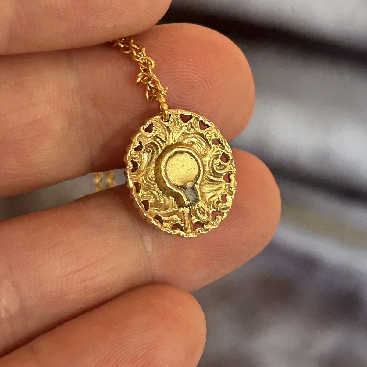 Vintage Handcrafted repurpose faux pearl filigree pendant necklace Size ONE SIZE - 7 Thumbnail