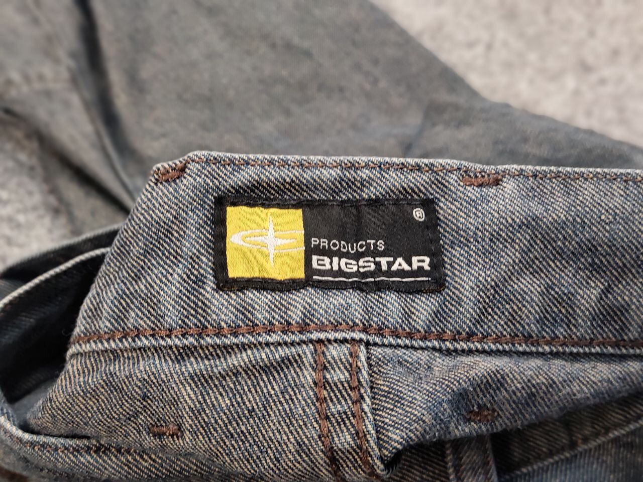 Vintage Vintage 90's Big star products Blue Denim Jeans Y2K Style Size US 33 - 19 Thumbnail