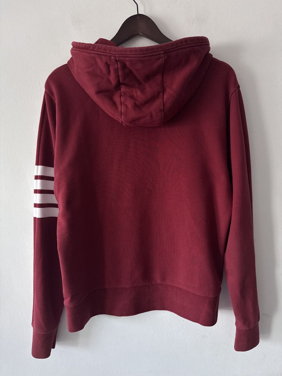 Thom Browne 🔥🔥 Thom Browne Burgundy 4-Bar Hoodie Size US M / EU 48-50 / 2 - 2 Thumbnail