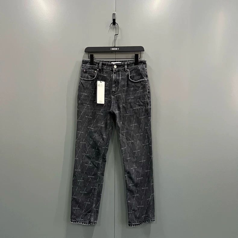 Balenciaga Balenciaga size 25 Black washed barrage logo jeans Size 25" / US 0 / IT 36 - 1 Thumbnail