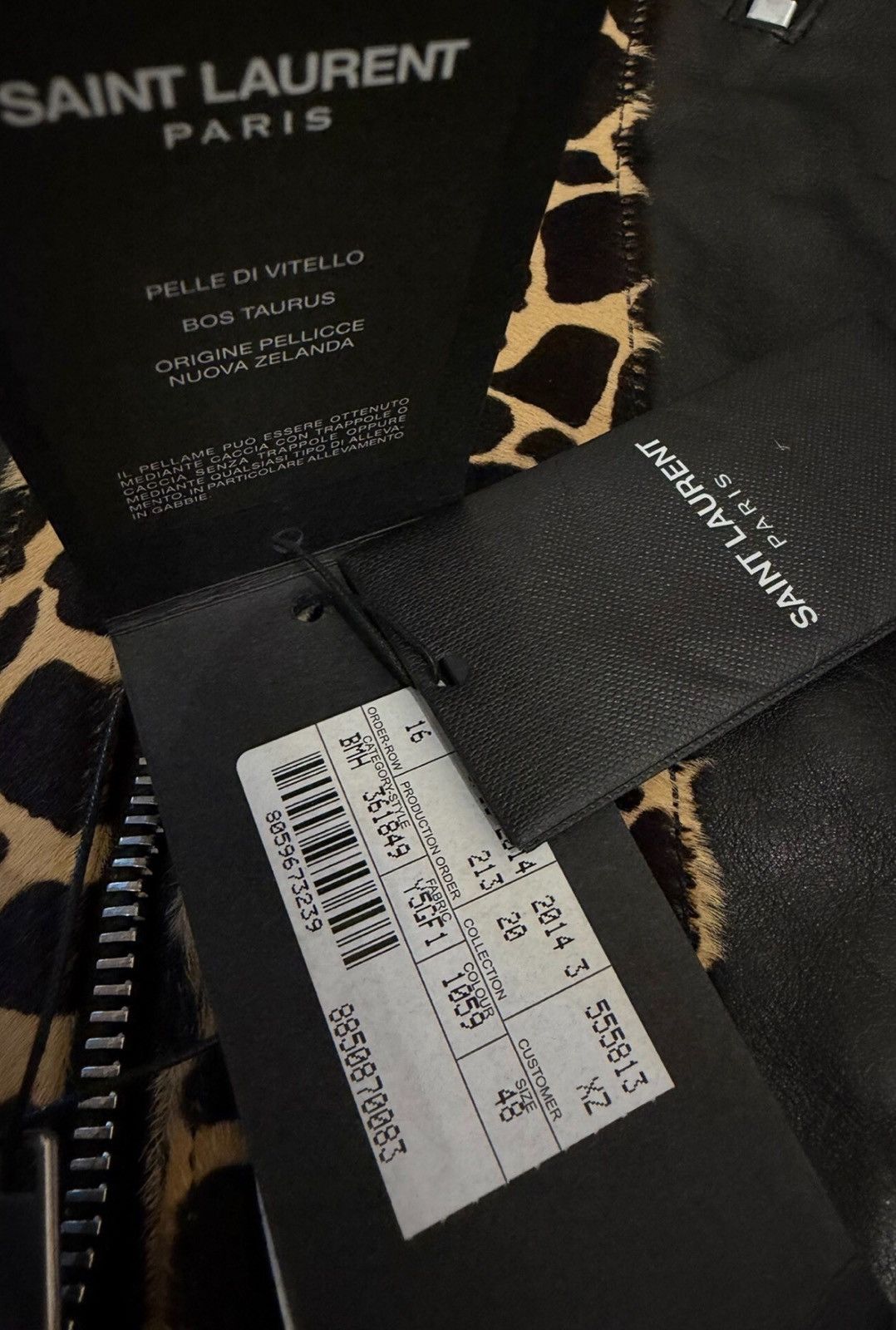 Saint Laurent Paris Saint Laurent Paris 14FW Leopard Print Spliced Jacket Size US M / EU 48-50 / 2 - 4 Thumbnail