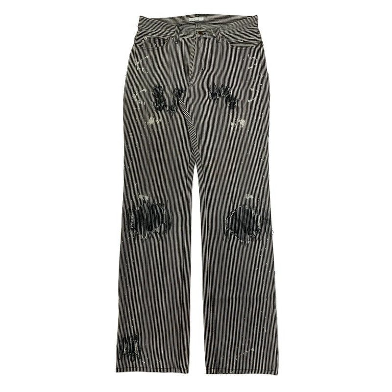 image of Number N Ine Number (N)Ine 2001Aw “Standards” Hickory Grunge Denim in Hickory Stripe (Size 31)