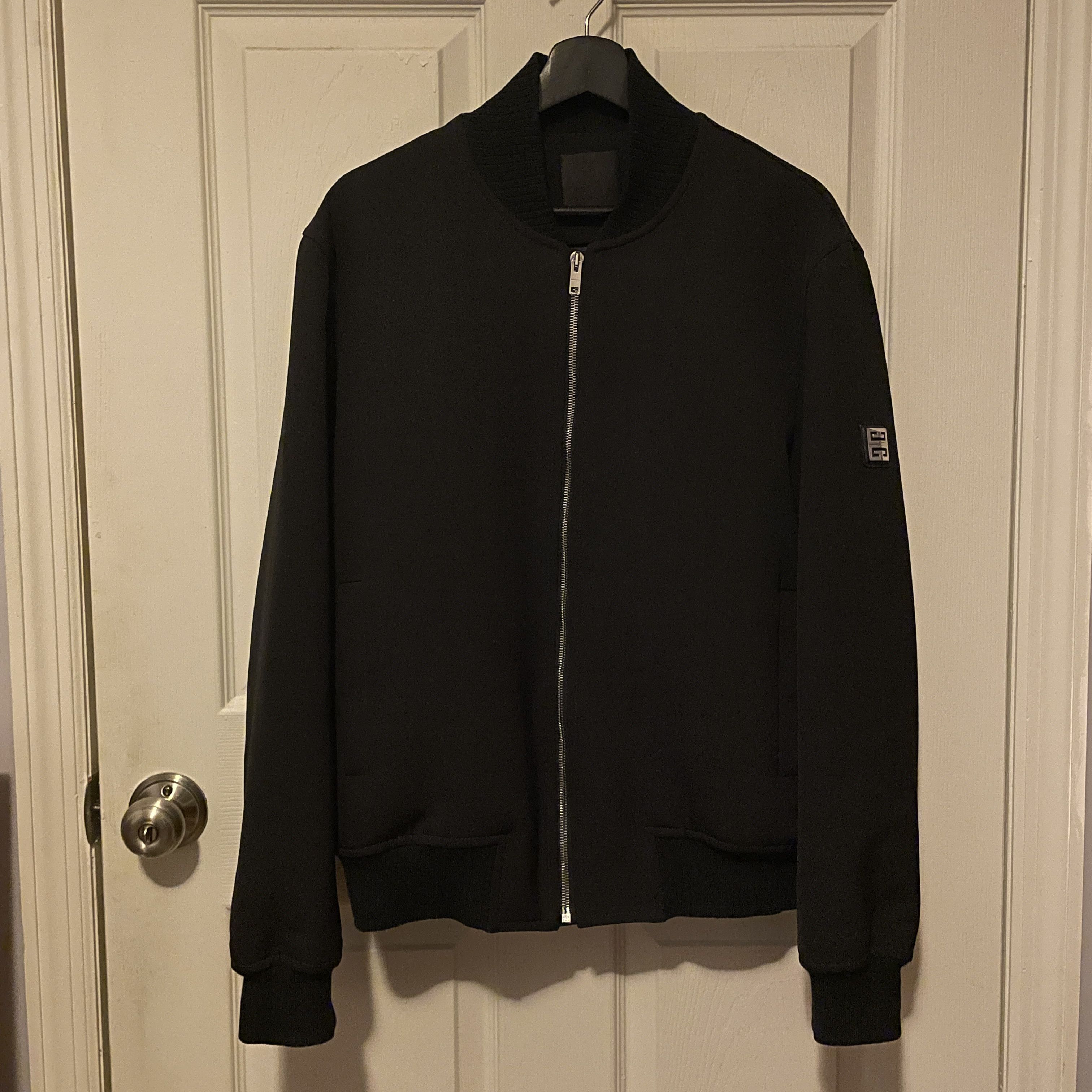 GIVENCHY Black 4G Logo Virgin Wool Bomber Jacket Men L 50
