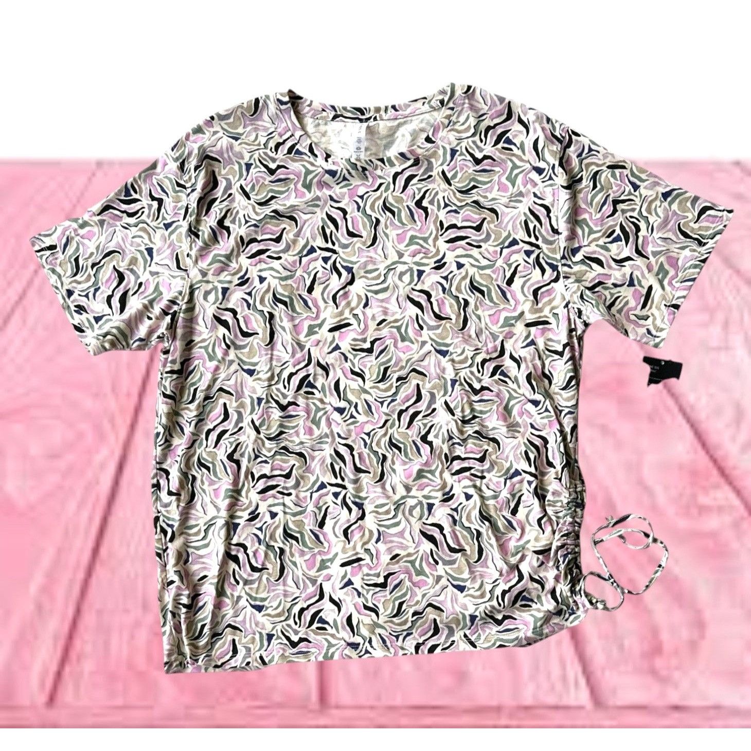 Other NWT Kinesis Printed Short Sleeve Ruched Side Tee Top XL - M Size XL / US 12-14 / IT 48-50 - 1 Thumbnail