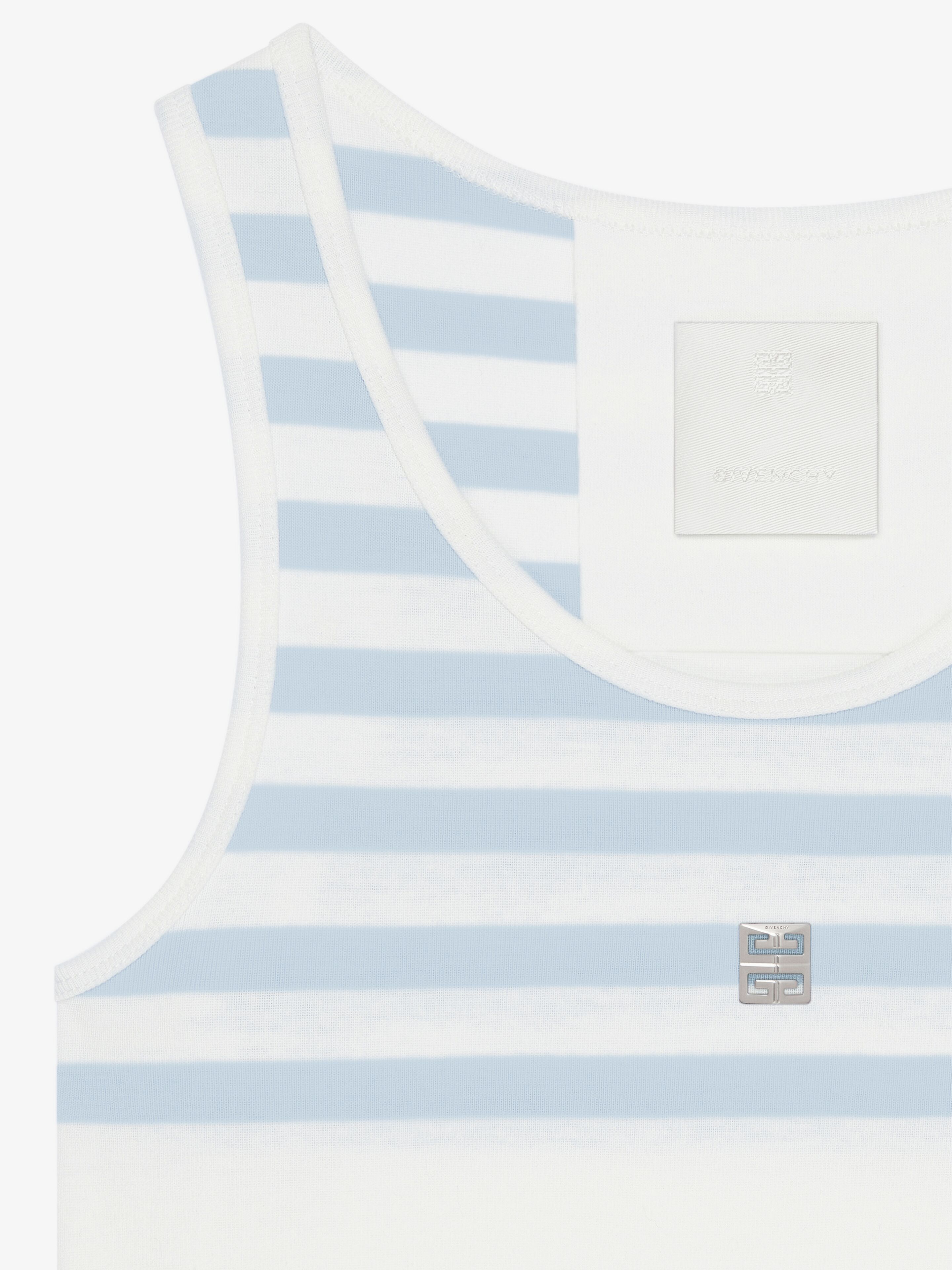 Givenchy o1srvl11e0525 Slim Fit Striped Tank Top in White/Blue Size XL / US 12-14 / IT 48-50 - 5 Thumbnail
