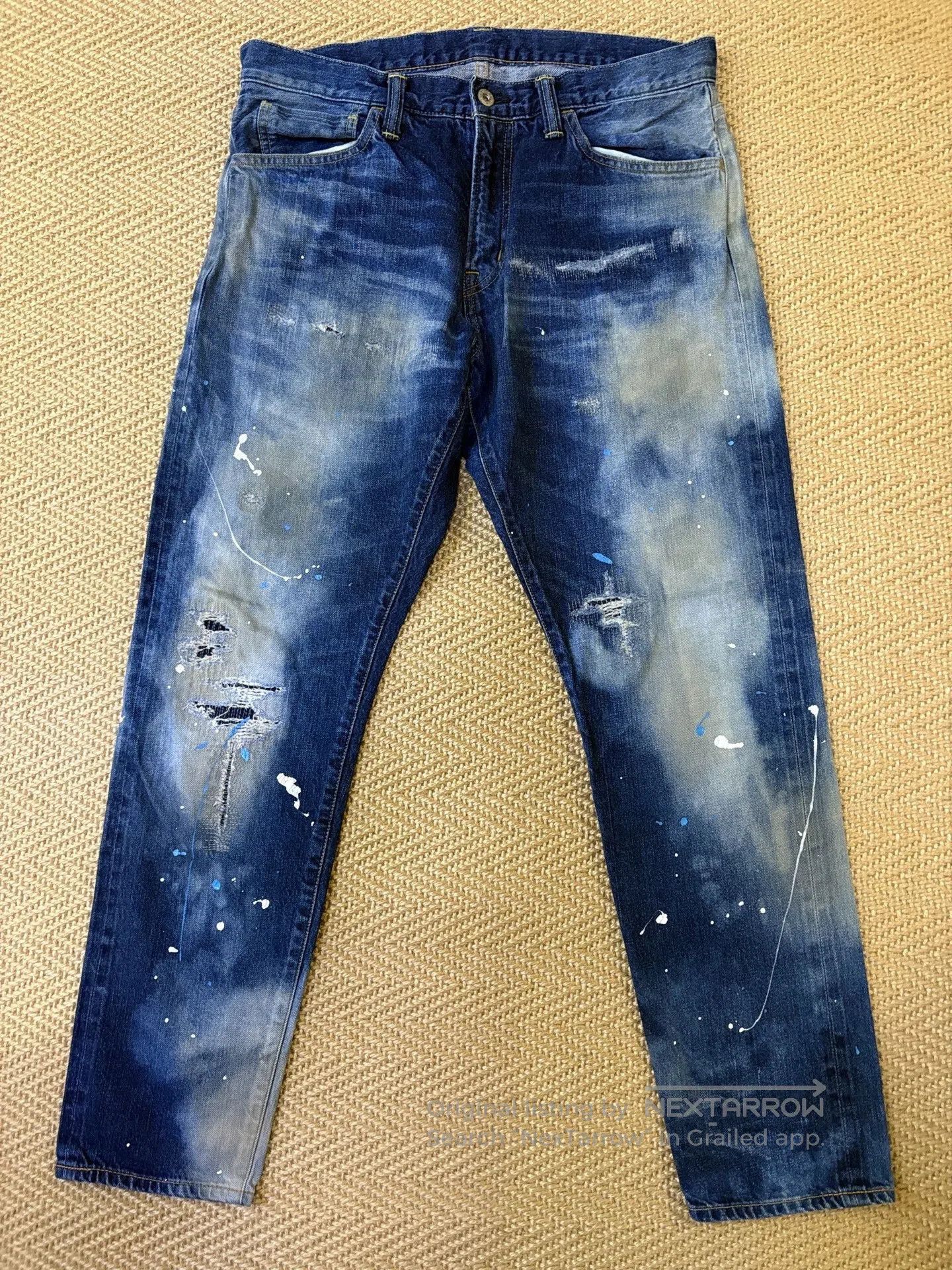 Fragment Design Hiroshi Fujiwara Fragment Distressed Denim Pants. Size US 43 - 1 Thumbnail
