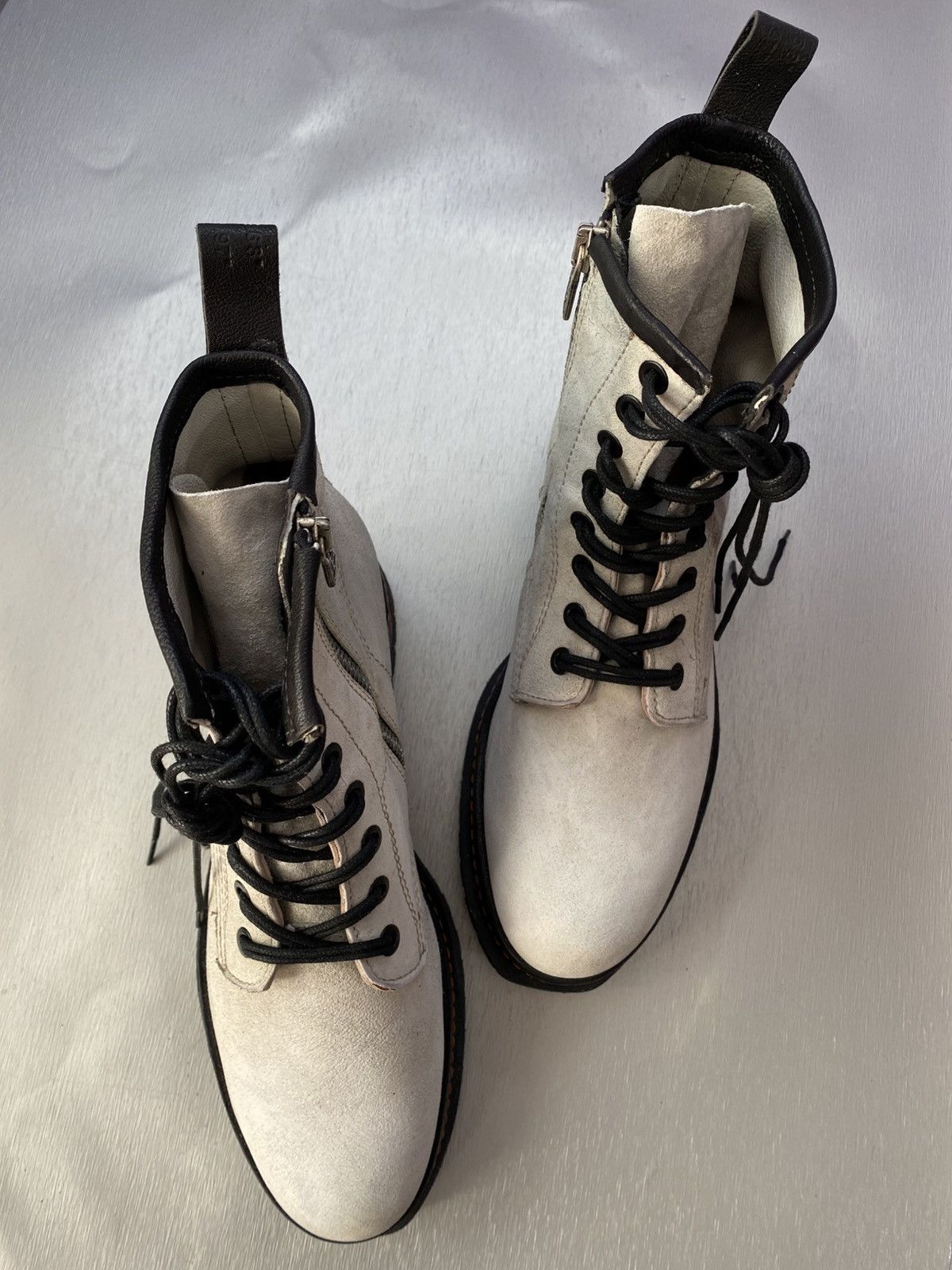 A.S.98 A.S.98 "Hubie" Cream/gray Womens Boots Size US 9.5 / IT 39.5 - 2 Thumbnail