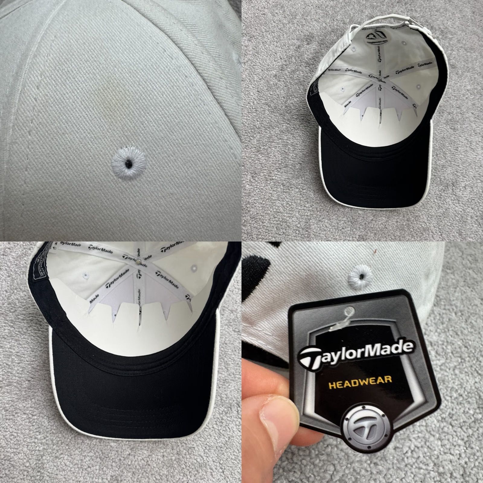TaylorMade TaylorMade Presidio Hat Mens OSFA White Cotton Canvas Strapback Cap NWT Size ONE SIZE - 8 Thumbnail