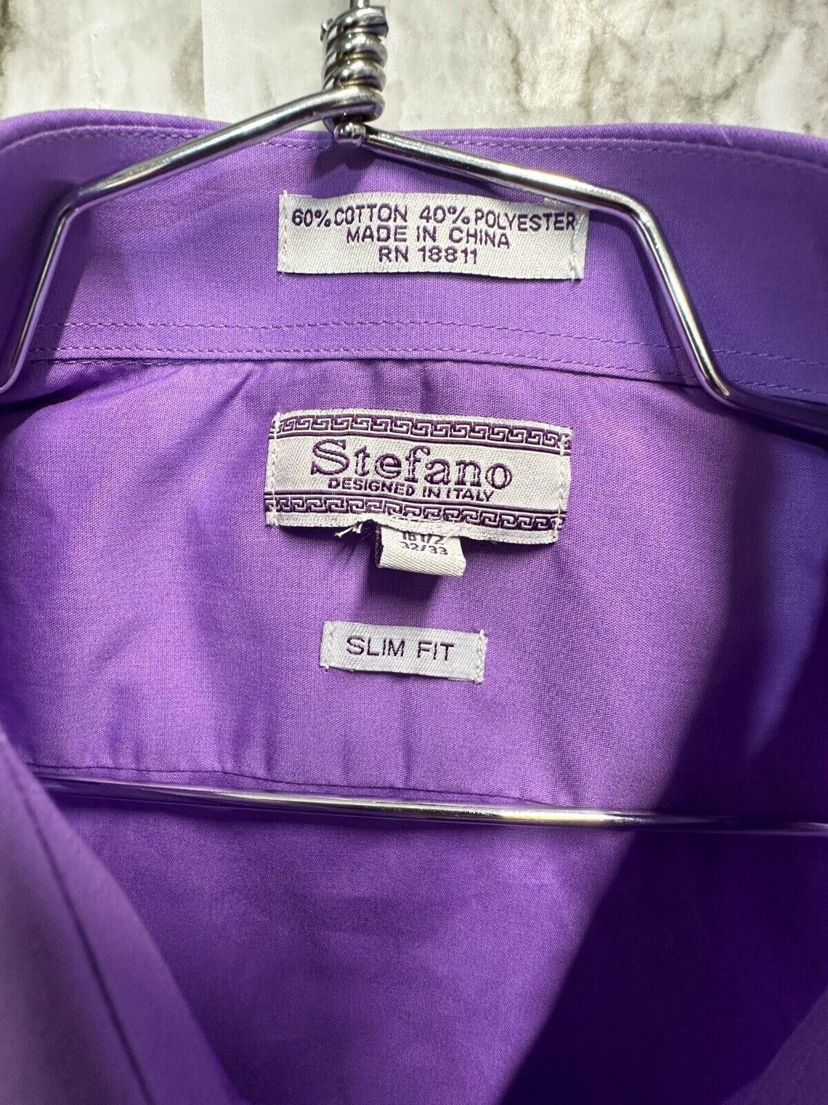 Designer Stefano slim fit shirt size 16.1/2 - 32/33 Size US L / EU 52-54 / 3 - 4 Thumbnail
