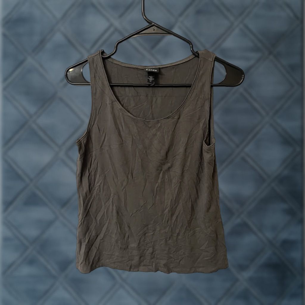 Eileen Fisher VINTAGE EILEEN FISHER Top Tank Rayon Lycra Blend Sleeveless Women's XS Brown Career Size XS / US 0-2 / IT 36-38 - 1 Thumbnail