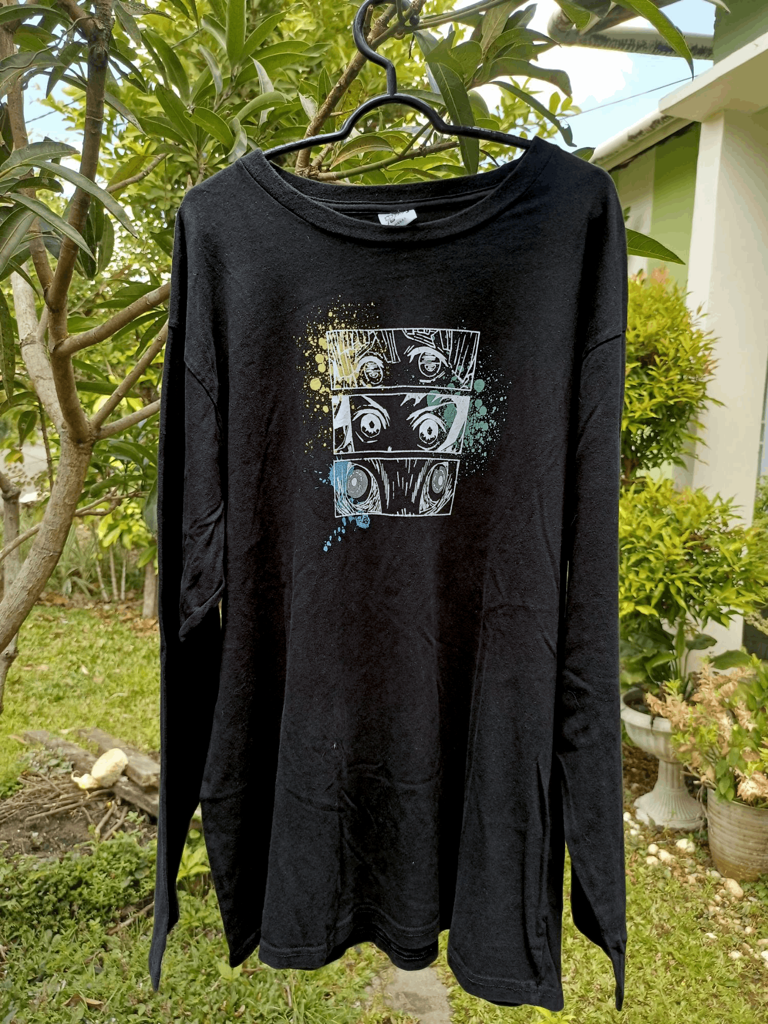 Anime × Cartoon Network × Japanese Brand "DEMON SLAYER" KIMETSU NO YAIBA LONG SLEEVE TSHIRT Size US XL / EU 56 / 4 - 8 Thumbnail