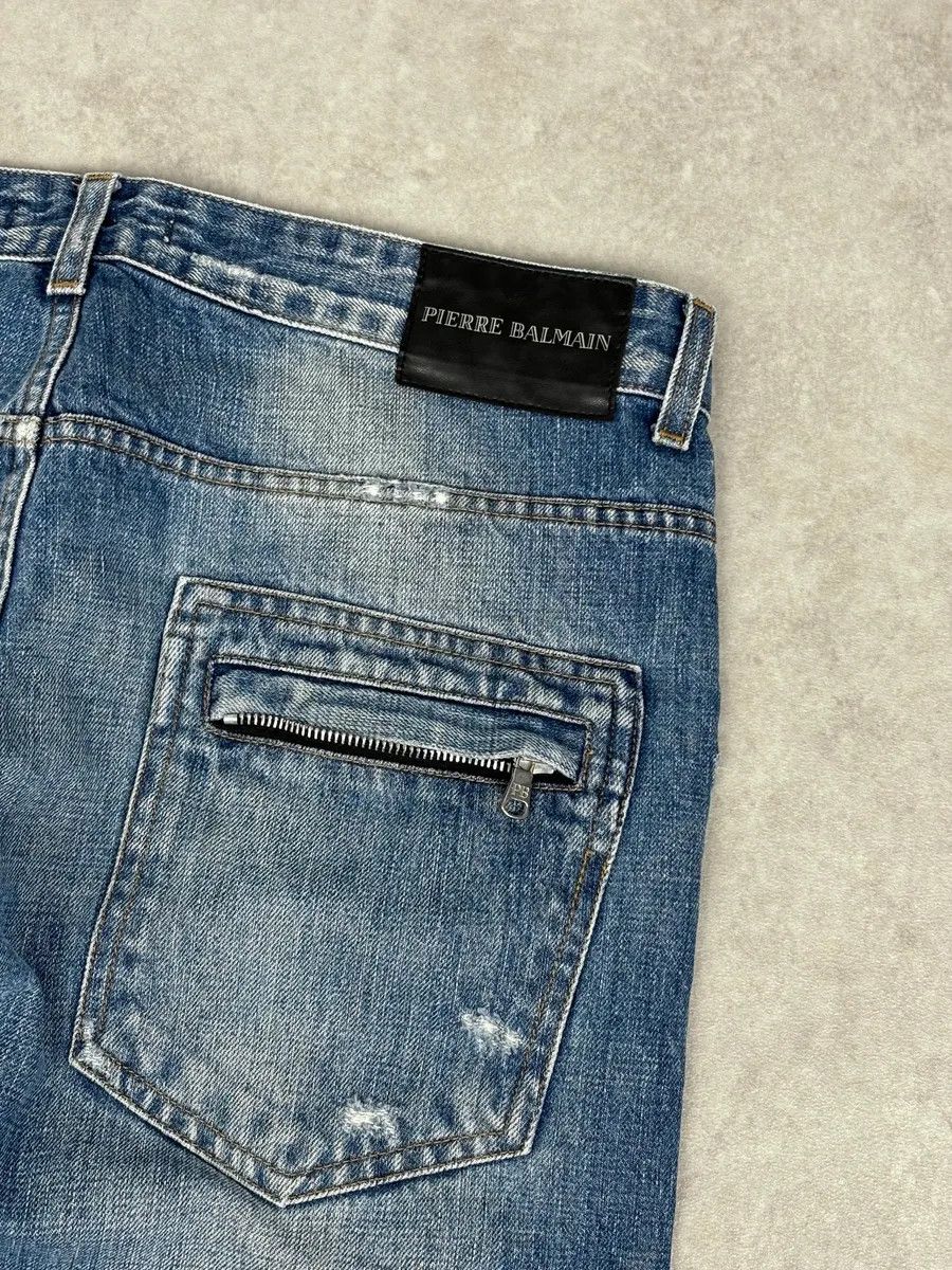 Pierre Balmain SS2012 Pierre Balmain Light Blue Denim Distressed Jeans Size US 31 - 8 Thumbnail