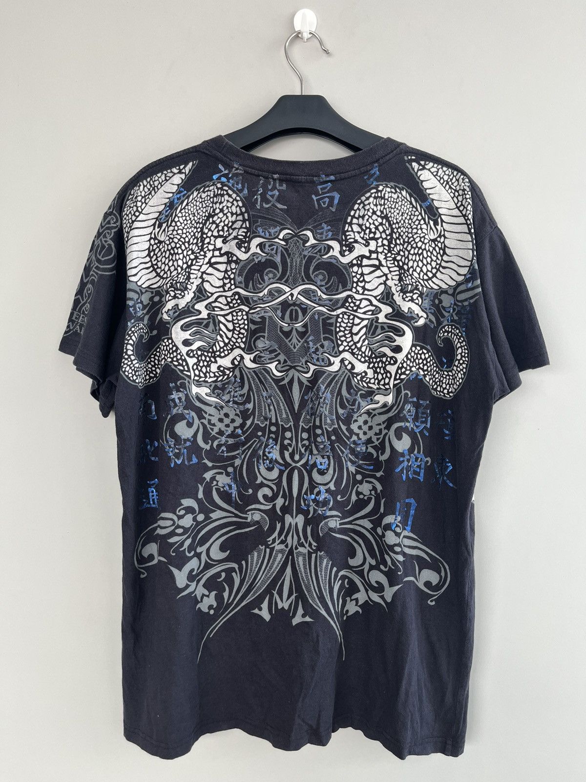 If Six Was Nine × Japanese Brand × Le Grande Bleu (L.G.B.) JAPANESE 88 TEES DRAGON TRIBAL KANJI AOP T-SHIRT Size US M / EU 48-50 / 2 - 2 Thumbnail