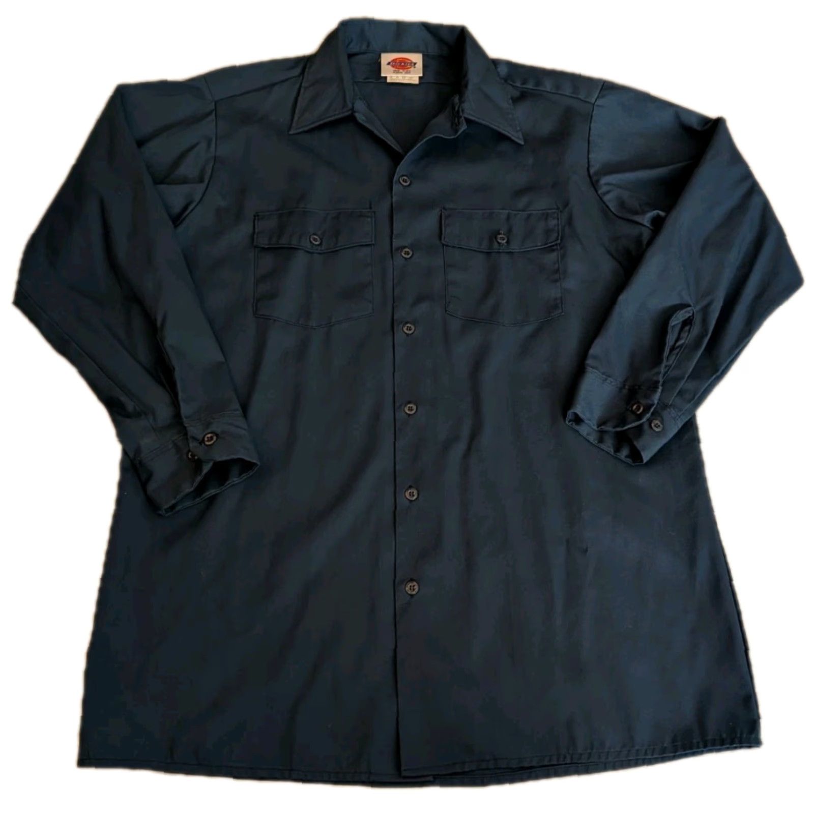 Dickies VINTAGE Dickies Shirt Mens Large Blue Button-Up 90s Long Sleeve Workwear Pocketed Casual USA National Brand Size US L / EU 52-54 / 3 - 2 Thumbnail