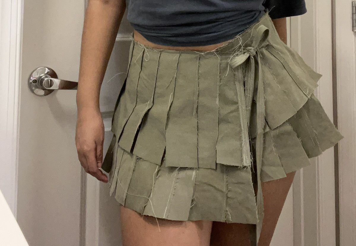 Other Green khaki pleated mini skirt Size 32" / US 10 / IT 46 - 6 Thumbnail
