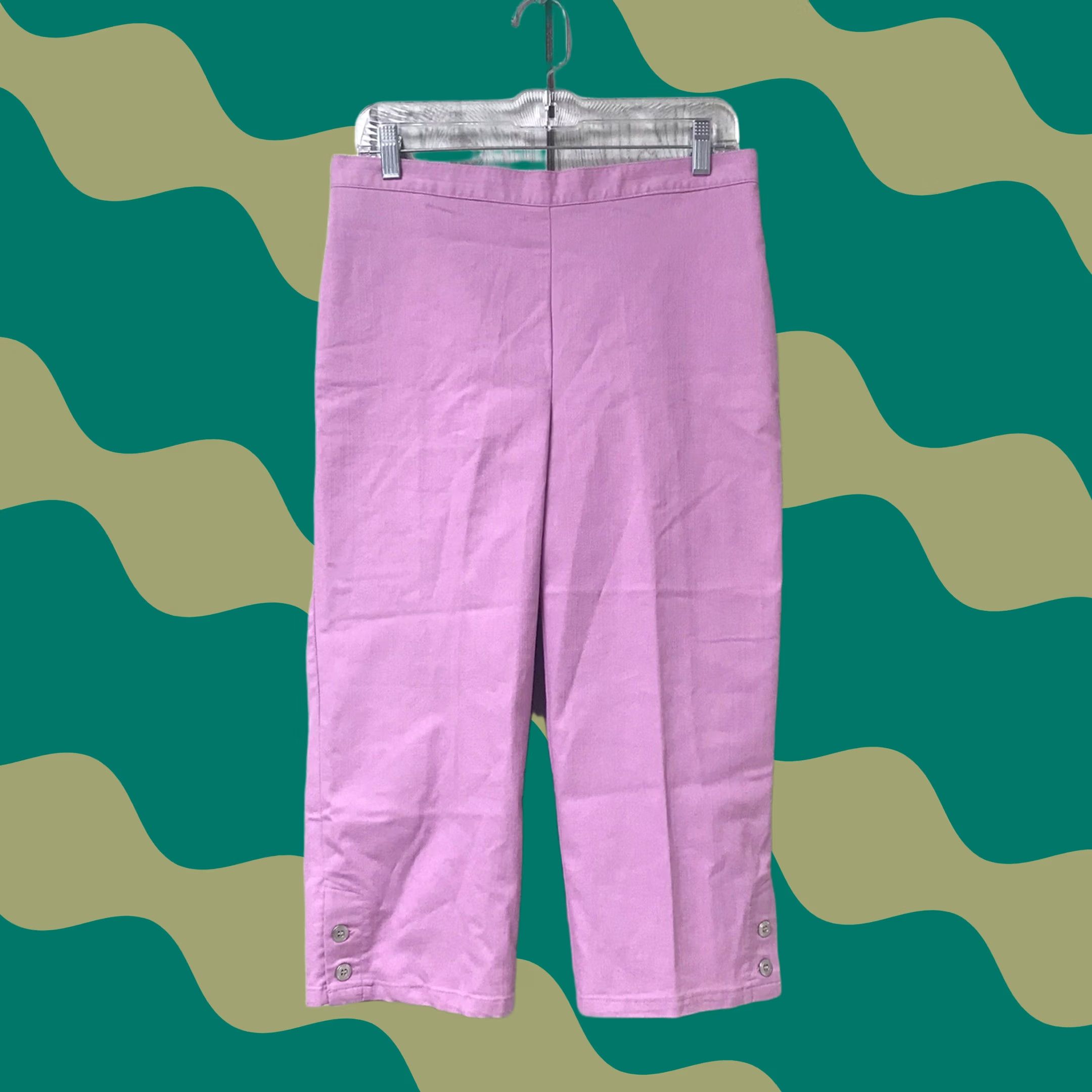 Vintage Alfred Dunner Women Capri Pants Orchid Pink Classic Fit Stretch Pull-On 8 Petal Pushers 2020 Boy/girls? Size 30" / US 8 / IT 44 - 1 Thumbnail