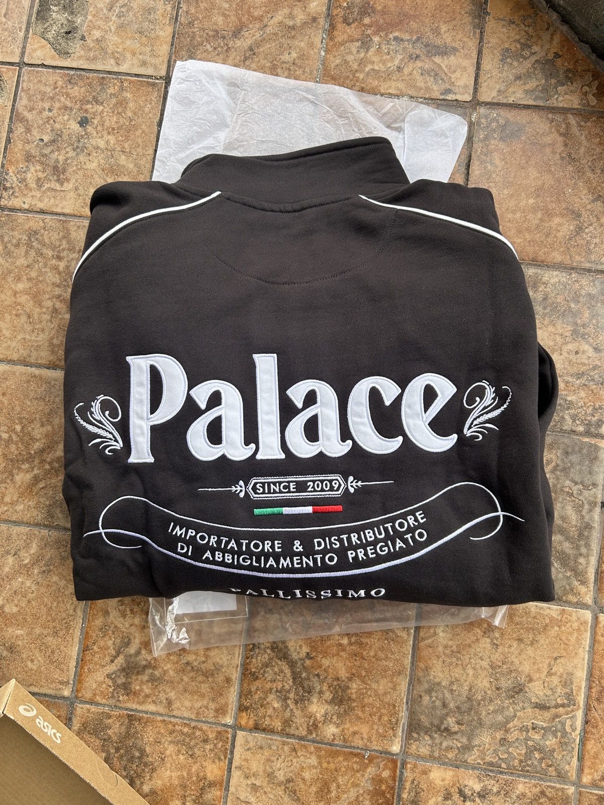 Palace Palace Italia zip up funnel sweater | Grailed