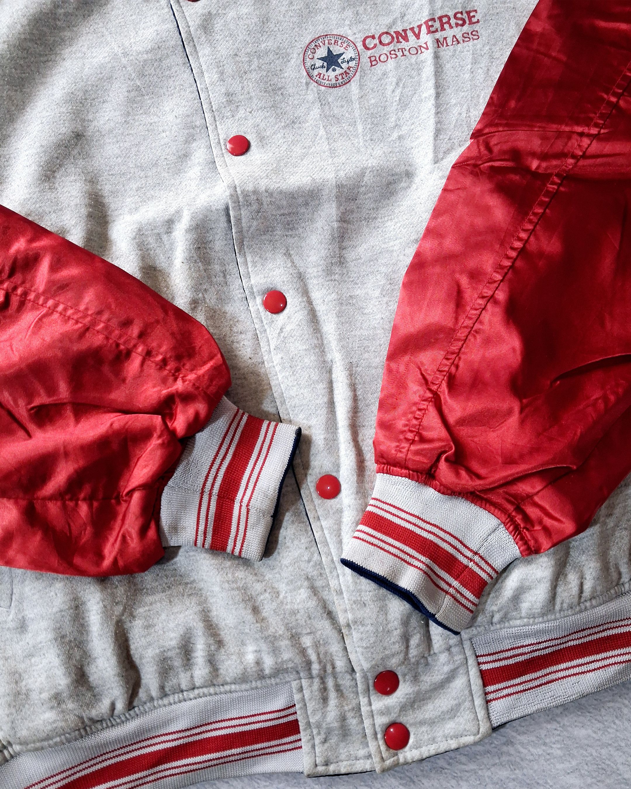 Converse CONVERSE NYLON SLEEVE VARSITY BUTTON JACKET REVERSIBLE Size US XL / EU 56 / 4 - 5 Thumbnail