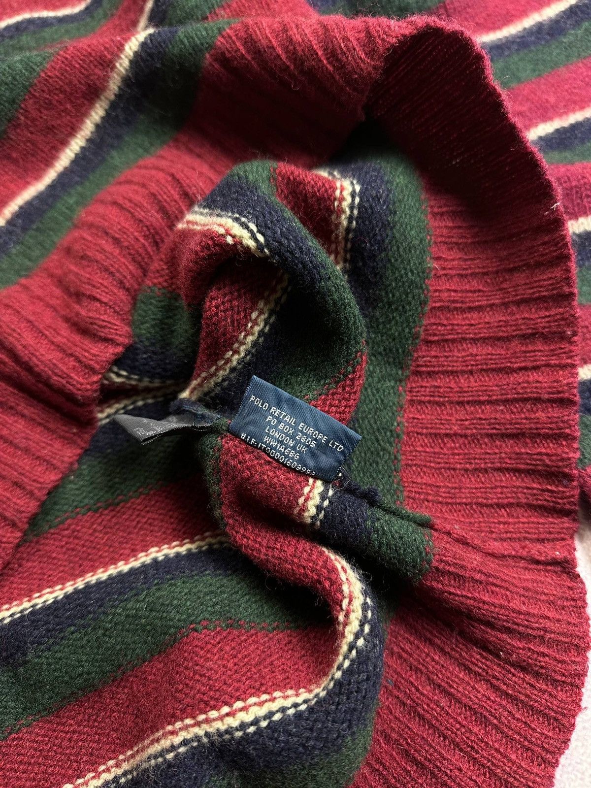 Polo Ralph Lauren Vintage Polo Ralph Lauren Striped Grunge Knit Sweater XL Men Size US XL / EU 56 / 4 - 7 Thumbnail