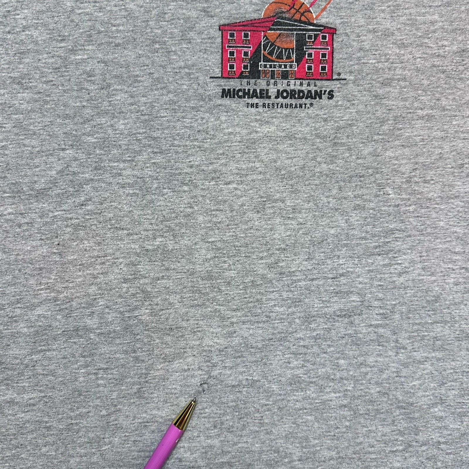 Jordan Brand × Nike × Vintage Vintage 90s Nike T-Shirt Michael Jordan Restaurant Chicago Size US L / EU 52-54 / 3 - 8 Thumbnail